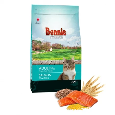 Bonnie Somonlu Kedi Maması 1,5 Kg