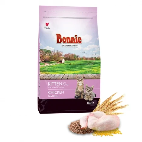 Bonnie Tavuklu Yavru Kedi Maması 1,5 Kg