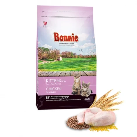 Bonnie Tavuklu Yavru Kedi Maması 1,5 Kg