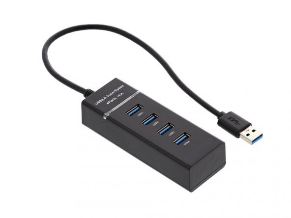 USB 3.0 4 Port Hub 1.2 Metre Kablolu