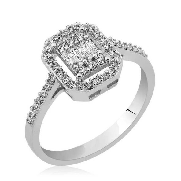 Gümüş Baget Kesim Bayan Yüzük SL3269 ürün görseli