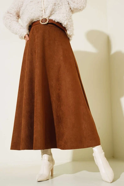 Süet Mevlana Etek Taba - Resim 2