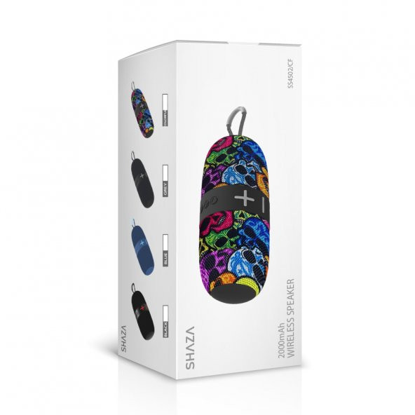 Shaza 16W Ekstra Bass Dahili Mikrofon, Aux, SD Kart, USB Girişli Wireless Hoparlör Renkli - 2