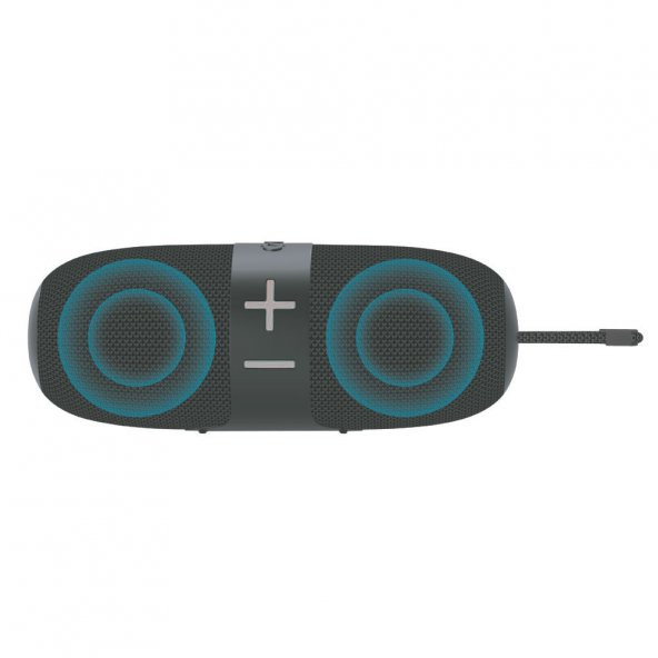 Shaza 16W Ekstra Bass Dahili Mikrofon, Aux, SD Kart, USB Girişli Wireless Hoparlör Gri - 2