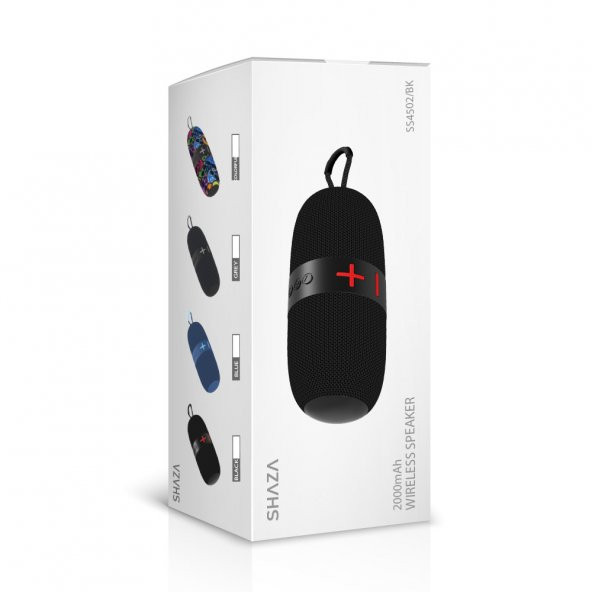 Shaza 16W Ekstra Bass Dahili Mikrofon, Aux, SD Kart, USB Girişli Wireless Hoparlör Siyah - 3