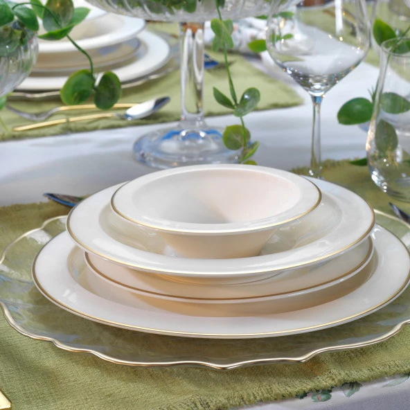 Schafer Tılsım Timeless Yemek Takımı 60 Parça-Gold - 6