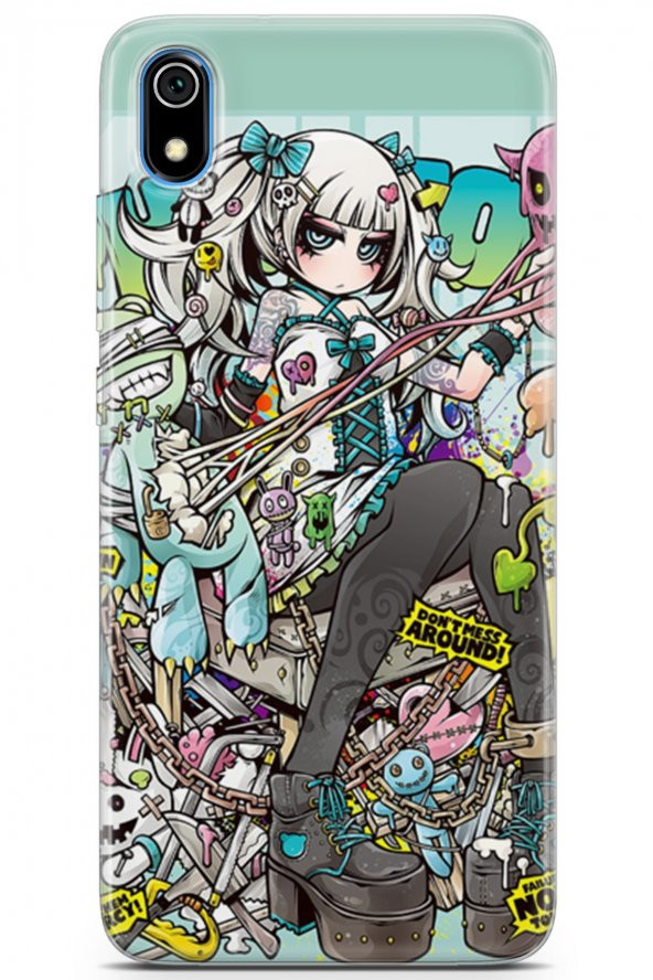 Xiaomi Redmi 7A Kılıf Seri Anime 02 Don't Miss Kapak Siyah - 1