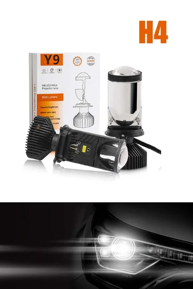 Mercekli Led Xenon H4 Şimşek Etkili Ultra Güçlü Işık Teknolojisi - 2