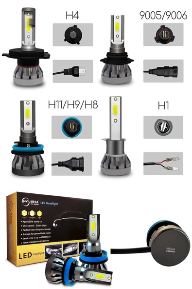 Slim Led Xenon Şimşek Etkili Mini Beyaz H8 Kapak Kapanma Garantili - 4