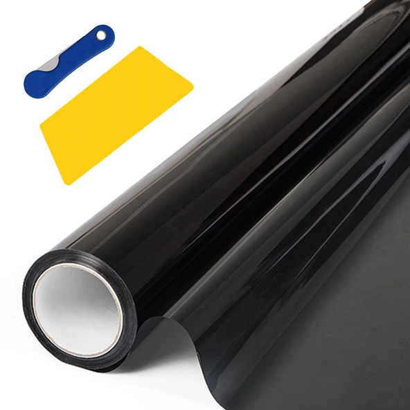 Oto Cam Filmi Çizilmez 1. Kalite 75 Cm x 6 Metre %5 Koyuluk 4 Numara En Koyu Ton - 2