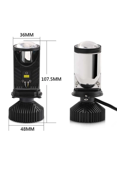 Mercekli Led Xenon H4 Şimşek Etkili Ultra Güçlü Işık Teknolojisi - 4