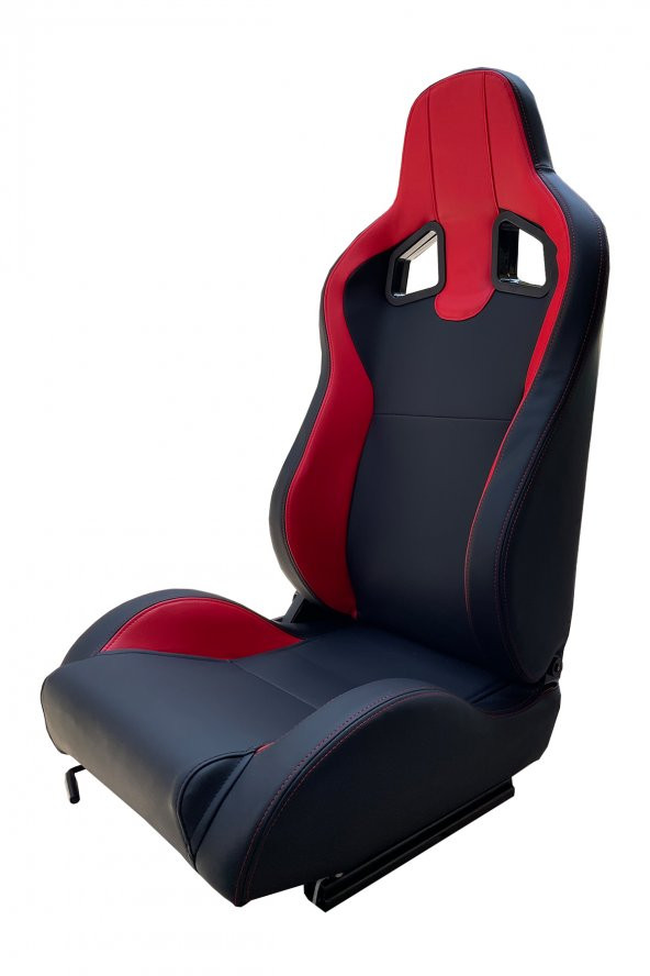 Mega Oto Market Spor Koltuk Deri Siyah Sarı Oto Yarış Koltuğu 1 Takım 2 Adet - Resim 2