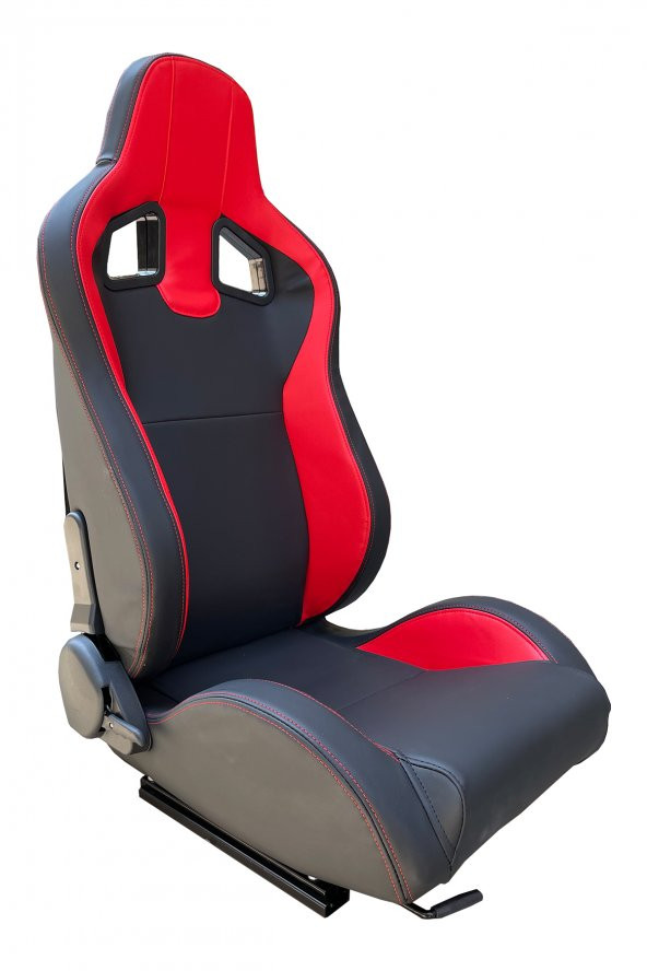 Mega Oto Market Spor Koltuk Deri Siyah Sarı Oto Yarış Koltuğu 1 Takım 2 Adet - Resim 3