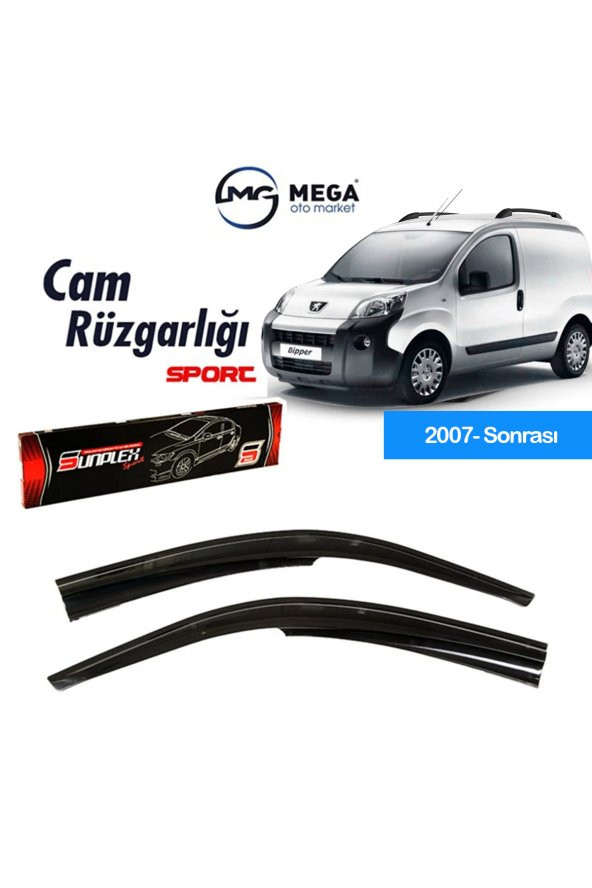 Mega Oto Market Peugeot Bipper 2007- Sonrası Mugen Tip Cam Rüzgarlık Sunplex