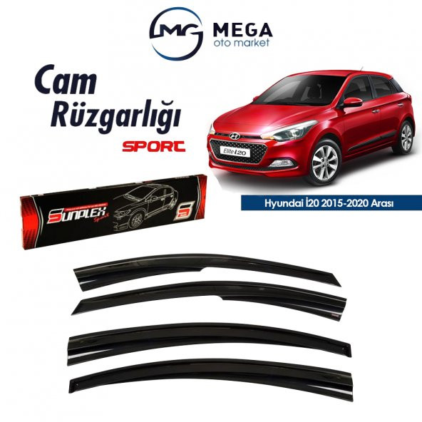 Mega Oto Market Hyundai İ20 2015-2020 Arası Mugen Tip Cam Rüzgarlık Sunplex