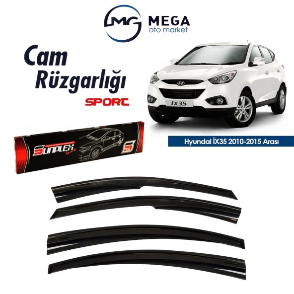 Mega Oto Market Hyundai İX35 2010-2015 Arası Mugen Tip Cam Rüzgarlık Sunplex