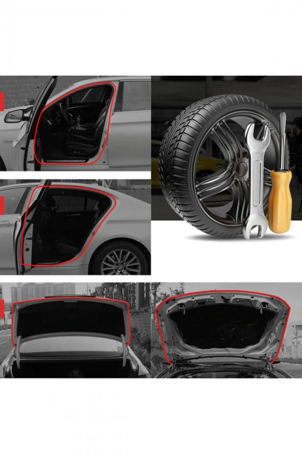 FRT Ottoman Kapı Fitil Kaput Fitil Bagaj Fitili Bantlı Ses Önleyici 5 Metre L - 2