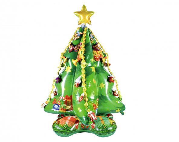 Ayaklı Çam Ağacı Folyo Balon 145x105 cm ürün görseli 1