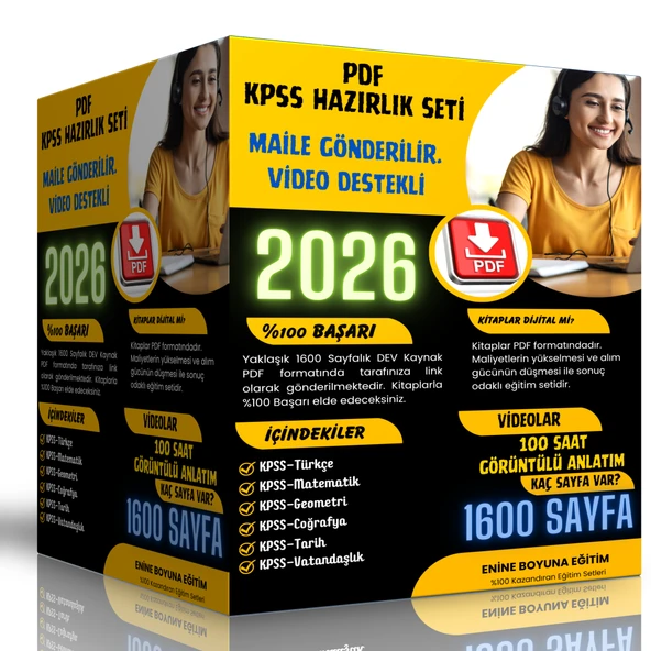 2026 KPSS Hazırlık Seti (Video Destekli PDF Ders Notları)