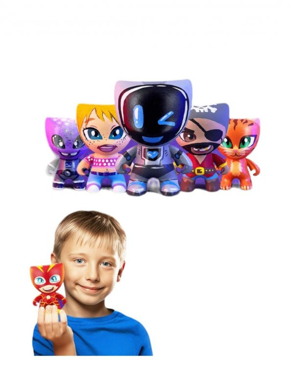 KİMO Original/Glitz Kim İstersen O! Kendi Figürünü Üretme Oyunu Boya Karakterini Üret 2'li - 5