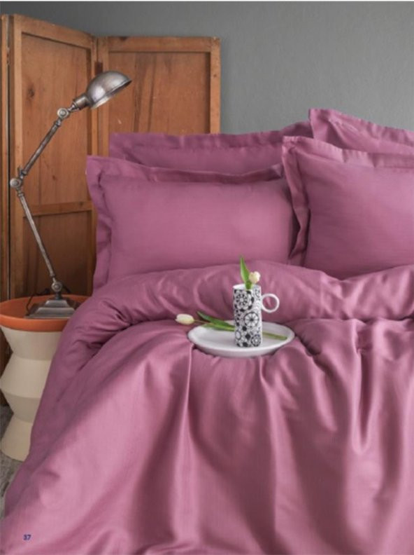 Apricitas Home Ellie Violet Çift Kişilik 100 Bambu Pamuk Saten Nevresim Takımı AP53T20211149 ürün görseli