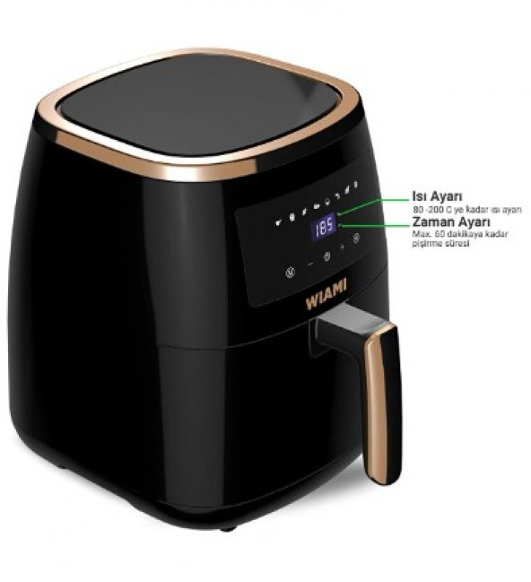Wiami Airfryer 5 Litre Yağsız Fritöz SF-AF-016A 5L S