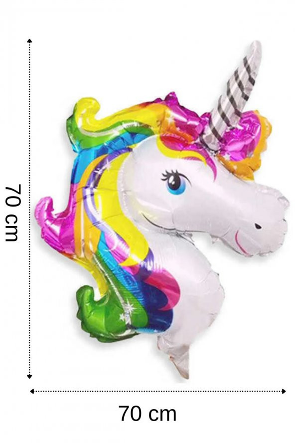 Folyo Balon Unicorn Temalı 100cm Balon