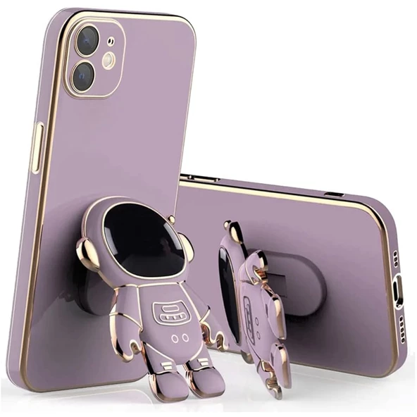 iPhone 11 Kılıf Astronot Seri Stant Silikon Kapak - 5