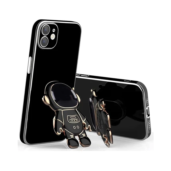 iPhone 11 Kılıf Astronot Seri Stant Silikon Kapak - 2