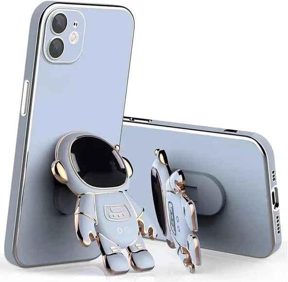 iPhone 11 Kılıf Astronot Seri Stant Silikon Kapak - 8