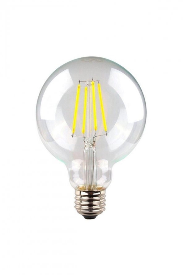 G95 Filament Edison Tip Rustik Ampul 6 Watt Led Ampul - Beyaz Işık 6500 Kelvin 660 Lümen - 1