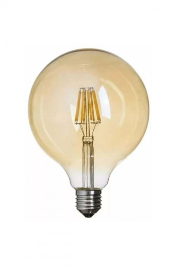 G125 E27 2700 K Filament 4 Watt Rustik Amber Glop Ampul - 1