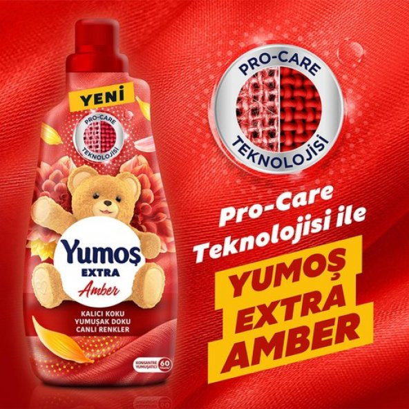 Yumoş Extra Konsantre Çamaşır Yumuşatıcısı Renkliler Için Amber 60 Yıkama 1440 ml X3 Adet - 4