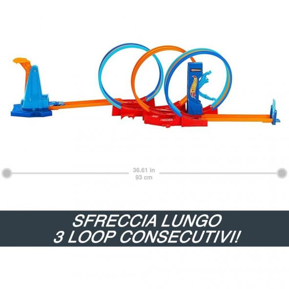 Hot Wheels Üçlü Döngü Pisti 3 HPX93 Lisanslı Ürün - Resim 5