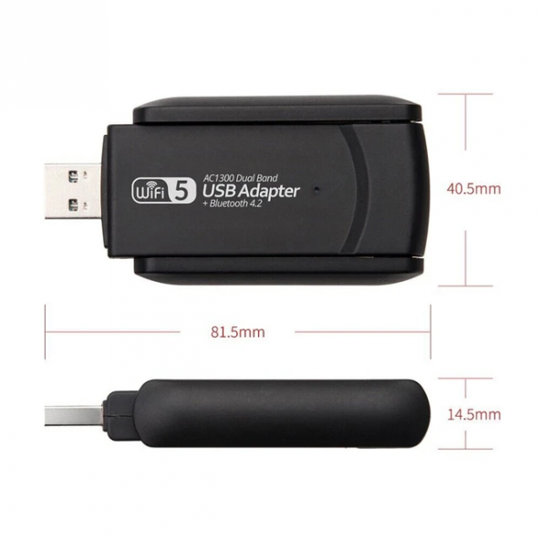 AC1300 Wifi Router USB 3.0 1300 Mbps 2.55Ghz Kablosuz Wireless Adaptör - 3