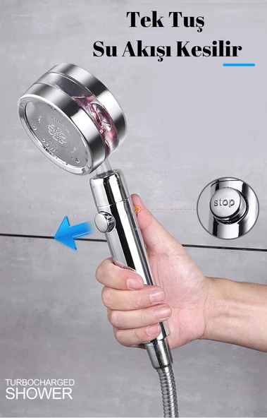 Sardıcı Duş Başlığı Turbo Basınçlı Masaj Etkili Temizlenen Bilir Su Tasarruflu Duş Başlığı Yeni Model - Resim 4