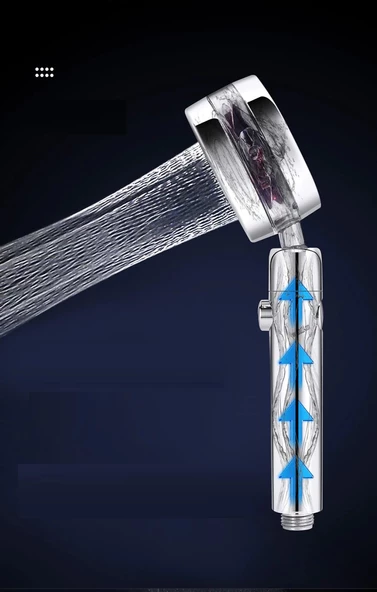 Sardıcı Duş Başlığı Turbo Basınçlı Masaj Etkili Temizlenen Bilir Su Tasarruflu Duş Başlığı Yeni Model - Resim 7