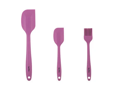Tantitoni Vişne Renkli 3lü Silikon Spatula Ve Fırça Seti - 2