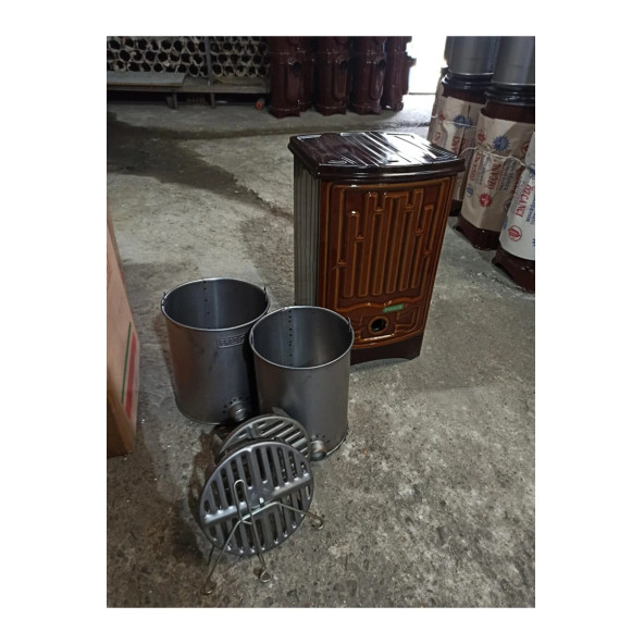 Önden Havalı Kovalı Uyuyan Soba-Kömür Sobası-Odun Sobası Kovalı - 4