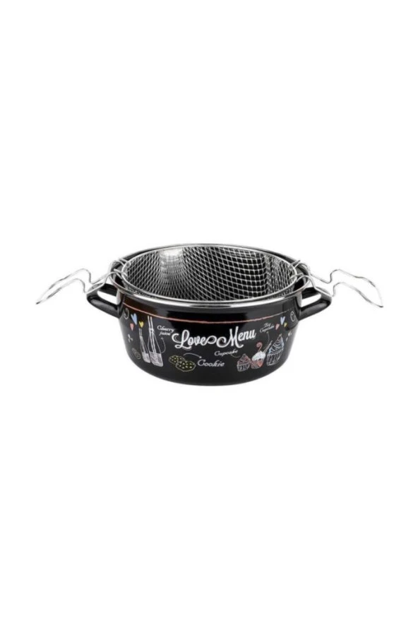 Tantitoni Love Menu Emaye Kızartma Tenceresi 28cm - 2