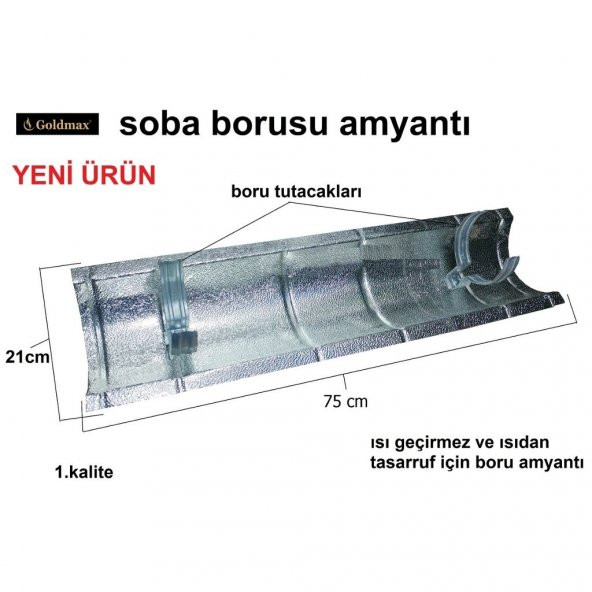 IsıKes Soba Borusu Tavan Isı Koruyucu 75cm