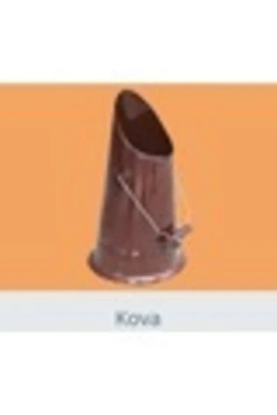 KAHVERENGİ EMAYE KÖMÜR DÖKME  KOVASI
