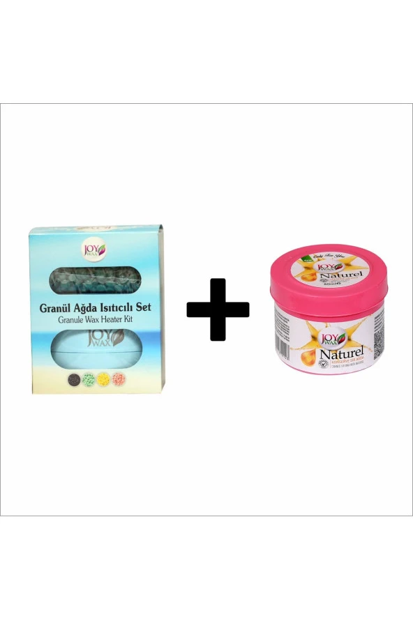 JOYWAX Joy Wax Granül Ağda Isıtıcı Set Azulen+konserve Ağda Naturel80ml