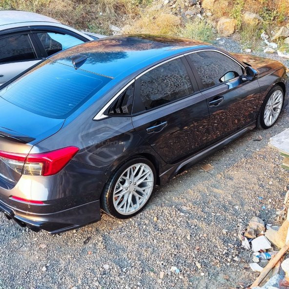 Honda Civic Fe1 2022 Sonrası Uyumlu Kelebek Cam Izgarası Kelebek Cam Vizörü Havalandırma Sağ Sol Takım Parlak Siyah - 9