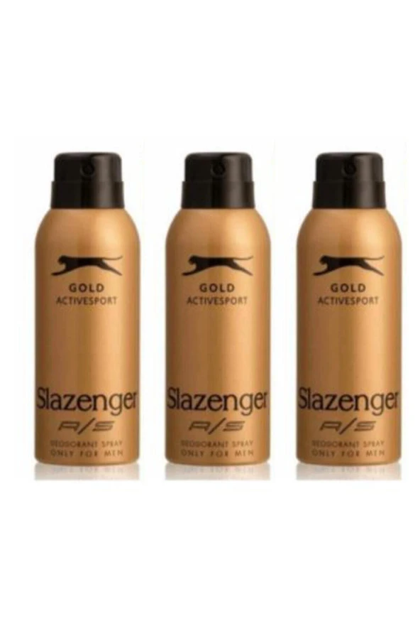 Slazenger Gold Active Sport Erkek Deodorant Spray 150 Ml 3 Adet