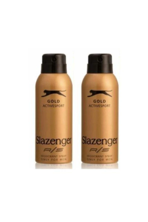 SLAZENGER Active Sport Gold Deo 150 ml - Erkek Deodorantı X 2 Adet