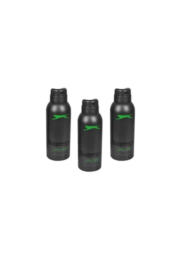 SLAZENGER Active Sport Erkek Deodorant Spray Yeşil 150 ml 3 Adet