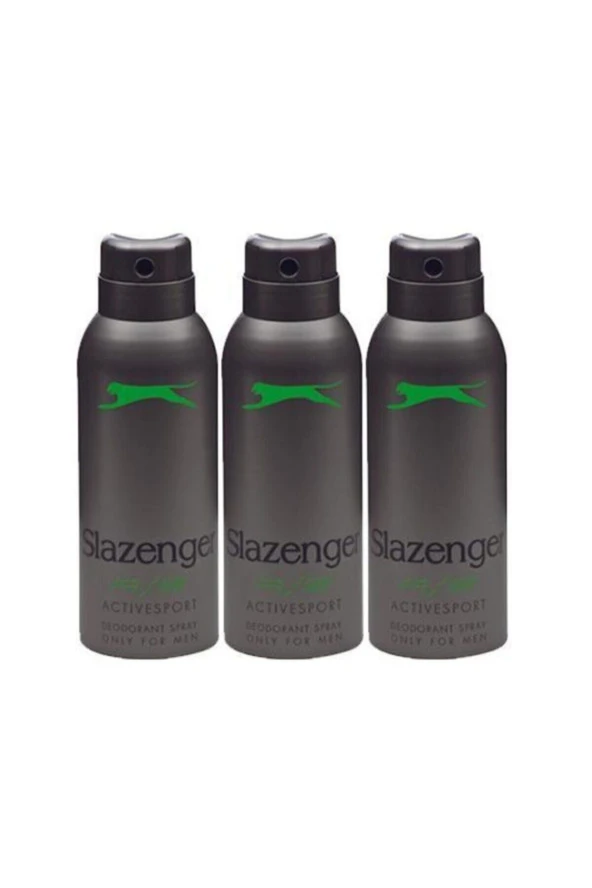 Slazenger Deodorant Active Sport Yeşil 150M X 3 Adet