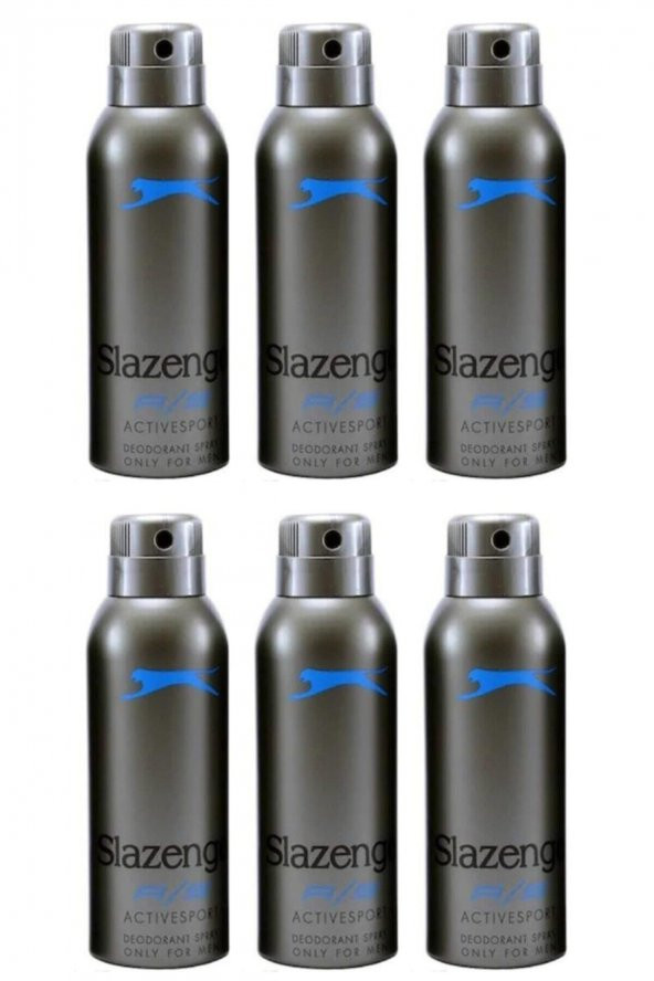 Slazenger Deodorant Active Sport 150Ml(Mavi) X 6 Adet