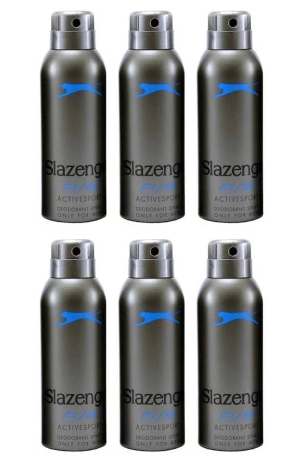 SLAZENGER 150 Ml Active Sport Mavi Deodorant 6 Adet